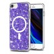 Husa pentru iPhone 7 / 8 / SE 2, SE 2020 / SE 3, SE 2022 - Techsuit Sparkly Glitter MagSafe - Purple