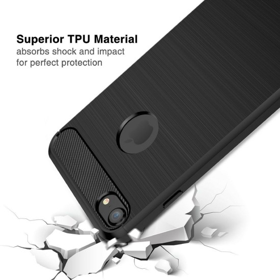 Husa pentru iPhone 7 / 8 - Techsuit Carbon Silicone - Black