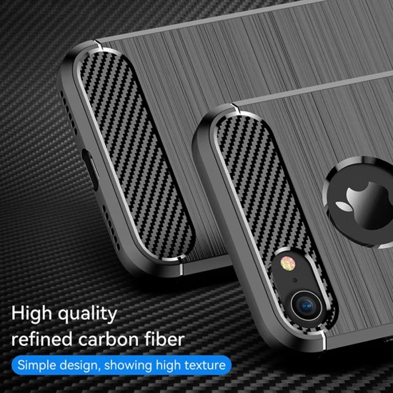 Husa pentru iPhone 7 / 8 - Techsuit Carbon Silicone - Blue