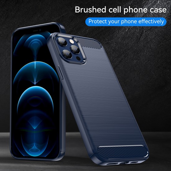 Husa pentru iPhone 7 / 8 - Techsuit Carbon Silicone - Blue