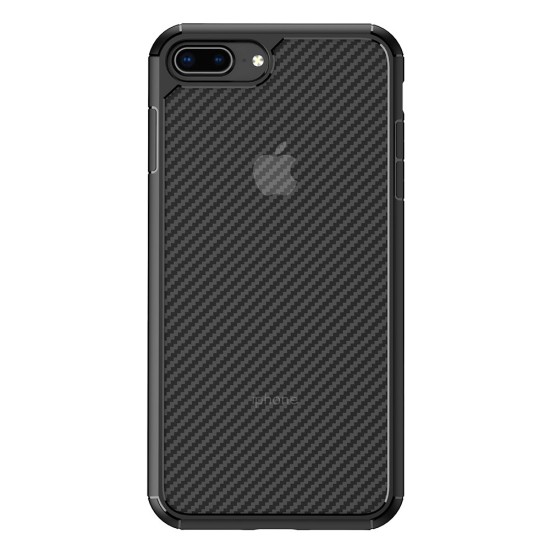 Husa pentru iPhone 7 Plus / 8 Plus - Techsuit CarbonFuse - Black