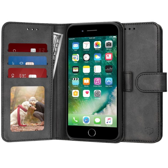 Husa pentru iPhone 7 Plus / 8 Plus - Techsuit Diary Book - Black