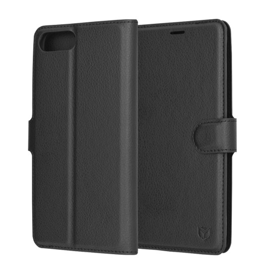 Husa pentru iPhone 7 Plus / 8 Plus - Techsuit Leather Folio - Black