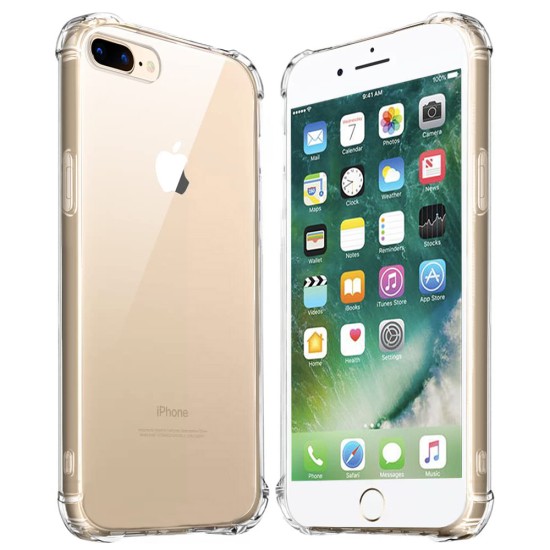 Husa pentru iPhone 7 Plus / 8 Plus - Techsuit Shockproof Clear Silicone - Clear