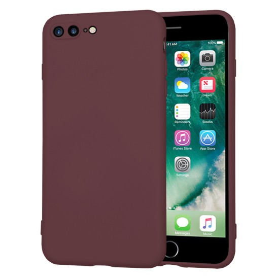 Husa pentru iPhone 7 Plus / 8 Plus - Techsuit SoftFlex - Plum Red