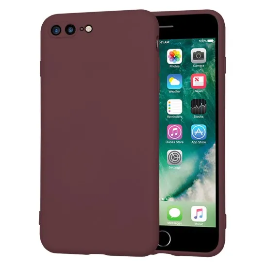 Husa pentru iPhone 7 Plus / 8 Plus - Techsuit SoftFlex - Plum Red Husa pentru iPhone 7 Plus / 8 Plus - Techsuit SoftFlex - Plum Red