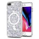 Husa pentru iPhone 7 Plus / 8 Plus - Techsuit Sparkly Glitter MagSafe - White