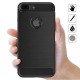 Husa pentru iPhone 7 Plus - Techsuit Carbon Silicone - Black