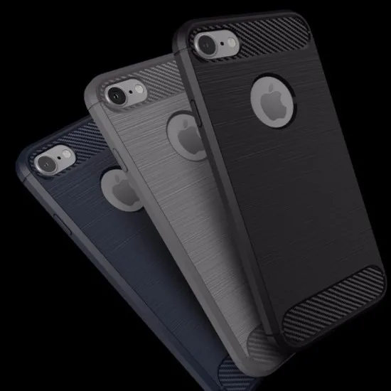 Husa pentru iPhone SE 2, SE 2020 / SE 3, SE 2022 - Techsuit Carbon Silicone - Black Husa pentru iPhone SE 2, SE 2020 / SE 3, SE 2022 - Techsuit Carbon Silicone - Black