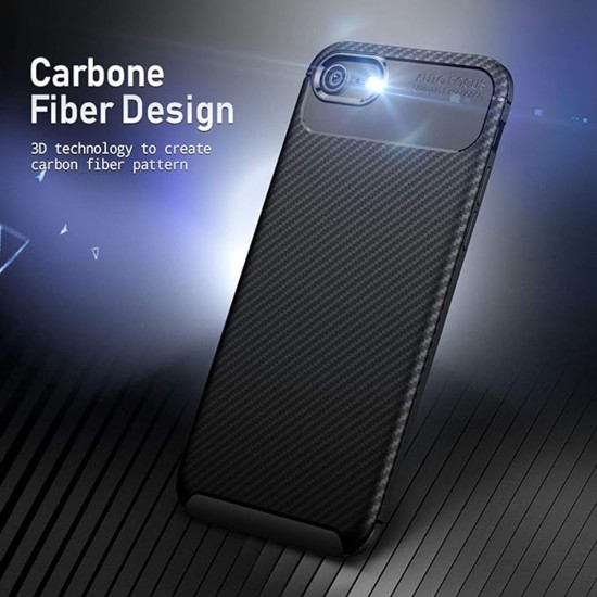 Husa pentru iPhone X, iPhone 10 / XS - Techsuit CarbonFiber - Black