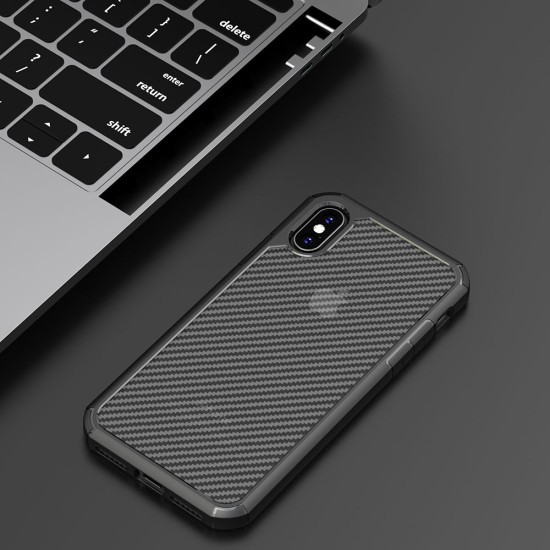 Husa pentru Iphone X / XS - Techsuit CarbonFuse - Black