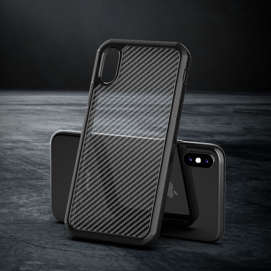 Husa pentru Iphone X / XS - Techsuit CarbonFuse - Black