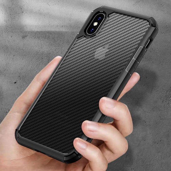 Husa pentru Iphone X / XS - Techsuit CarbonFuse - Black