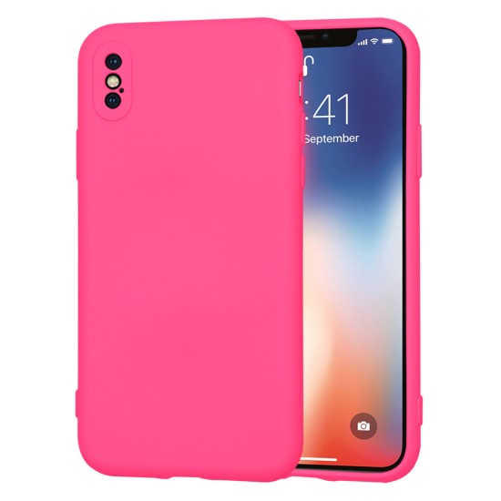 Husa pentru iPhone X / XS - Techsuit SoftFlex - Hot Pink