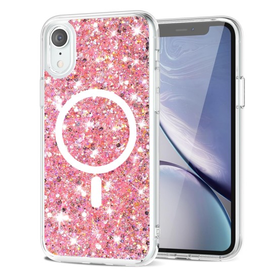 Husa pentru iPhone XR - Techsuit Sparkly Glitter MagSafe - Pink