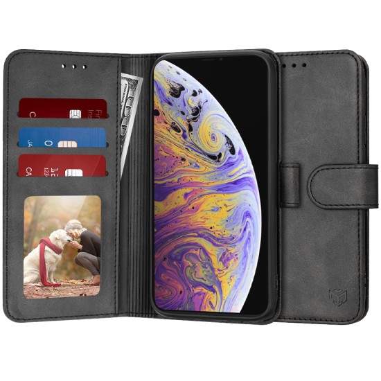 Husa pentru iPhone XS Max - Techsuit Diary Book - Black