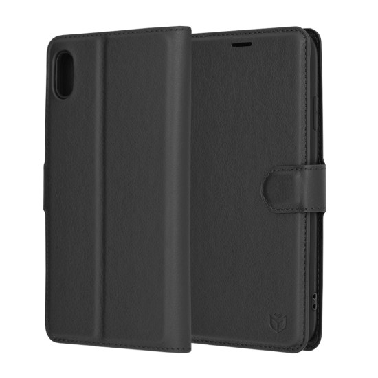 Husa pentru iPhone XS Max - Techsuit Leather Folio - Black