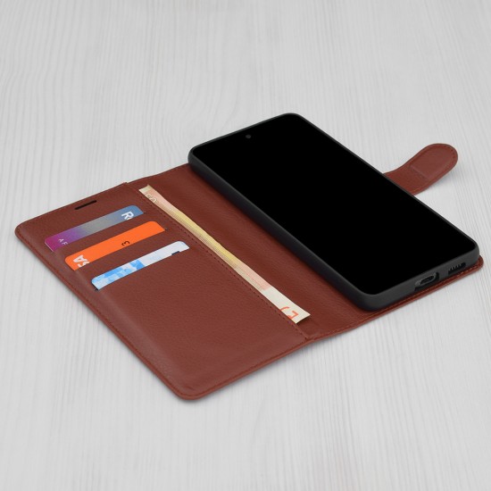 Husa pentru iPhone XS Max - Techsuit Leather Folio - Brown