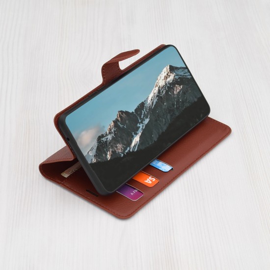 Husa pentru iPhone XS Max - Techsuit Leather Folio - Brown