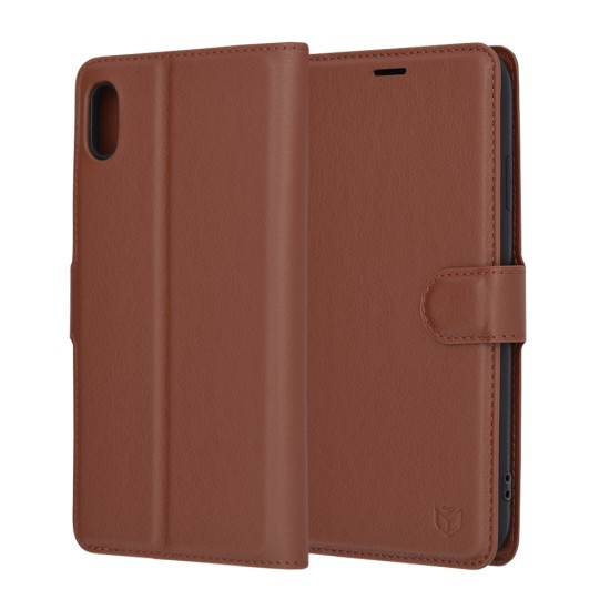 Husa pentru iPhone XS Max - Techsuit Leather Folio - Brown