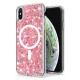 Husa pentru iPhone XS Max - Techsuit Sparkly Glitter MagSafe - Pink