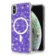 Husa pentru iPhone XS Max - Techsuit Sparkly Glitter MagSafe - Purple