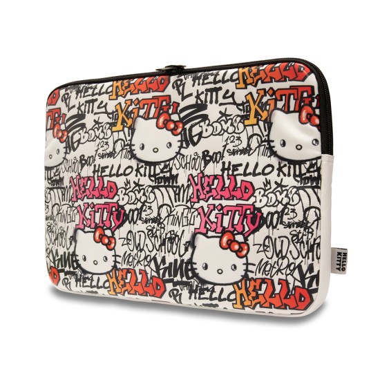 Husa pentru Laptop, 14 - Hello Kitty Sleeve Zip PU Tags Graffiti (HKCSZPDGPTE) - Beige Husa pentru Laptop, 14 - Hello Kitty Sleeve Zip PU Tags Graffiti (HKCSZPDGPTE) - Beige