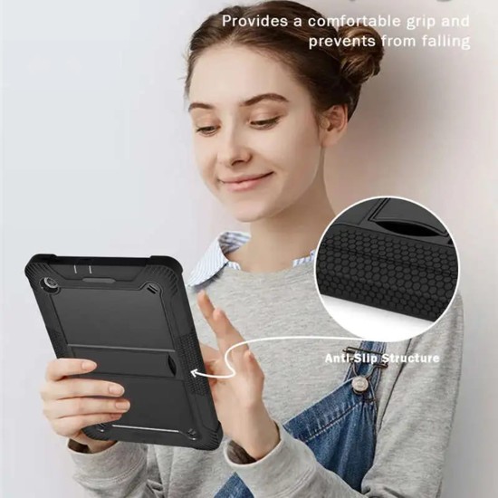 Husa pentru Lenovo Tab M10 PLUS FHD (TB-X606F) + Folie - Techsuit Rugged TabShell - Black Husa pentru Lenovo Tab M10 PLUS FHD (TB-X606F) + Folie - Techsuit Rugged TabShell - Black
