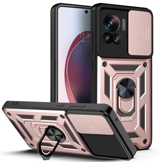 Husa pentru Motorola Edge 30 Ultra - Techsuit CamShield Series - Rose Gold