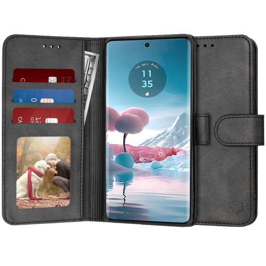 Husa pentru Motorola Edge 40 Neo - Techsuit Diary Book - Black