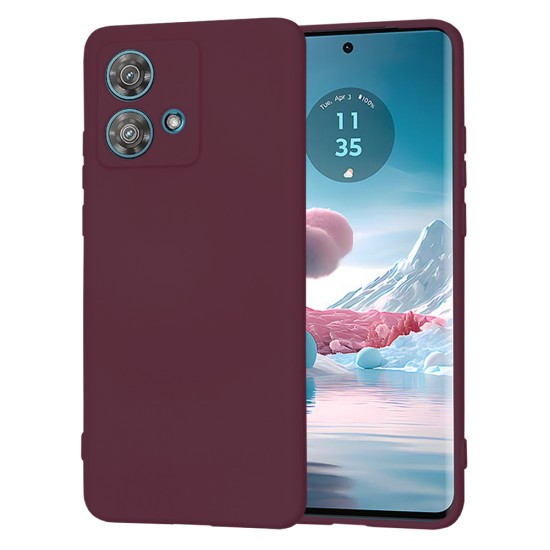 Husa pentru Motorola Edge 40 Neo - Techsuit SoftFlex - Plum Red