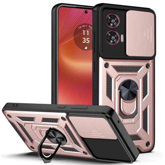 Husa pentru Motorola Edge 50 Fusion - Techsuit CamShield Series - Rose Gold