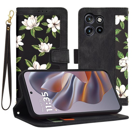 Husa pentru Motorola Edge 50 Neo / Motorola ThinkPhone 25 - Techsuit FlipCraft - Flowers of the Dawn