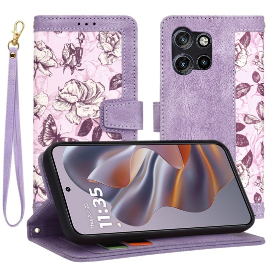 Husa pentru Motorola Edge 50 Neo / Motorola ThinkPhone 25 - Techsuit FlipCraft - Mysterious Purple