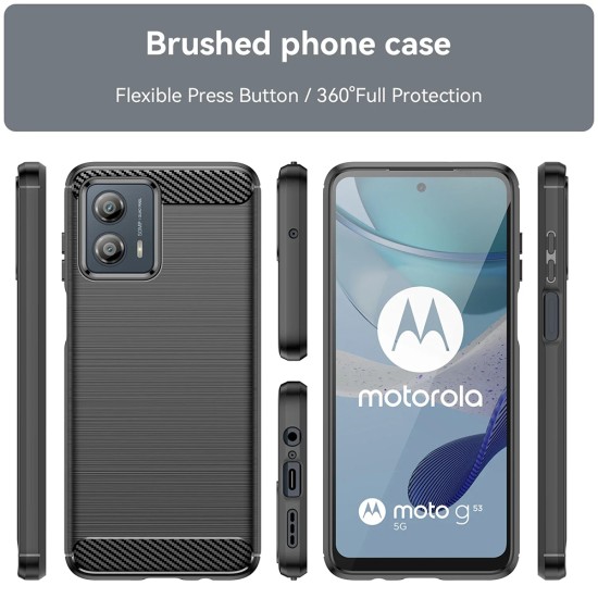 Husa pentru Motorola Moto E13 - Techsuit Carbon Silicone - Blue Husa pentru Motorola Moto E13 - Techsuit Carbon Silicone - Blue