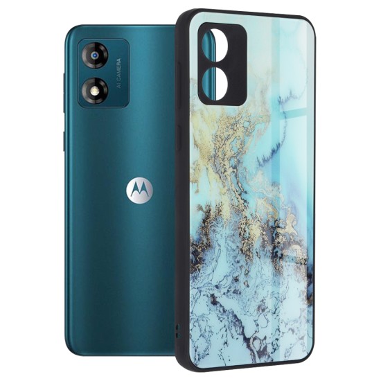 Husa pentru Motorola Moto E13 - Techsuit Glaze Series - Blue Ocean Husa pentru Motorola Moto E13 - Techsuit Glaze Series - Blue Ocean