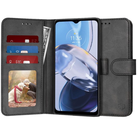 Husa pentru Motorola Moto E22 / Moto E22i - Techsuit Diary Book - Black