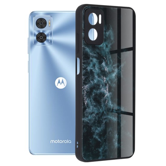 Husa pentru Motorola Moto E22 / Moto E22i - Techsuit Glaze Series - Blue Nebula