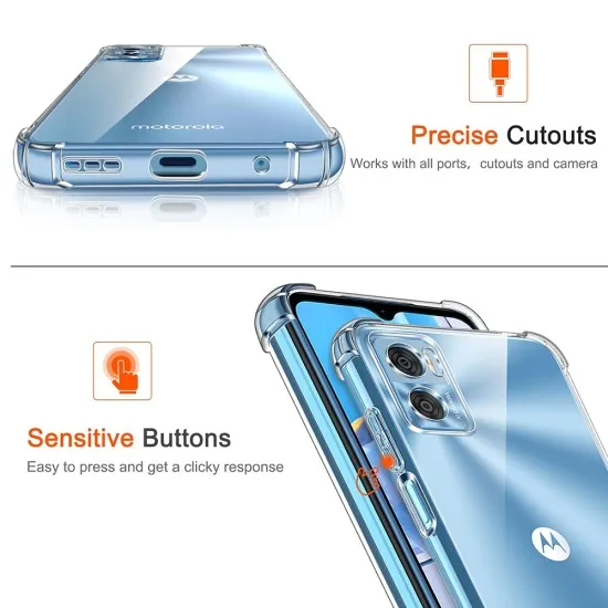 Husa pentru Motorola Moto E22 / Moto E22i - Techsuit Shockproof Clear Silicone - Clear Husa pentru Motorola Moto E22 / Moto E22i - Techsuit Shockproof Clear Silicone - Clear