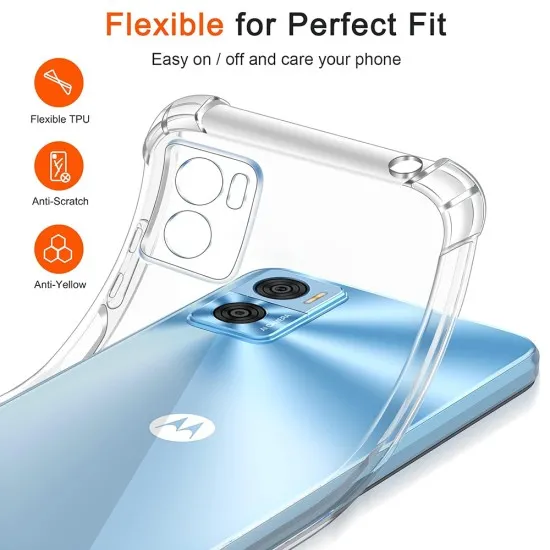 Husa pentru Motorola Moto E22 / Moto E22i - Techsuit Shockproof Clear Silicone - Clear Husa pentru Motorola Moto E22 / Moto E22i - Techsuit Shockproof Clear Silicone - Clear