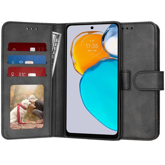 Husa pentru Motorola Moto E22s - Techsuit Diary Book - Black