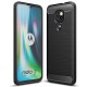 Husa pentru Motorola Moto E7 Plus / Moto G9 Play - Techsuit Carbon Silicone - Black