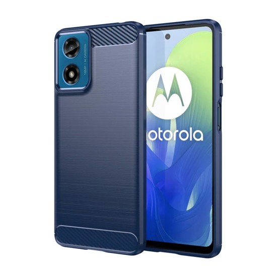 Husa pentru Motorola Moto G04 / G04s / Moto G24 / G24 Power / Moto E14 - Techsuit Carbon Silicone - Blue