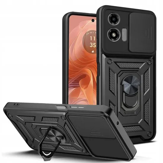 Husa pentru Motorola Moto G04 / Moto G04s / Moto G24 / Moto E14 - Techsuit CamShield Series - Black