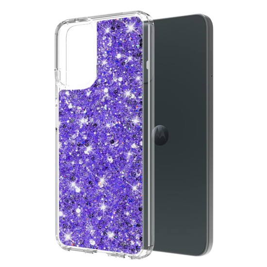 Husa pentru Motorola Moto G04 / Moto G04s / Moto G24 / Moto E14 - Techsuit Sparkly Glitter - Purple