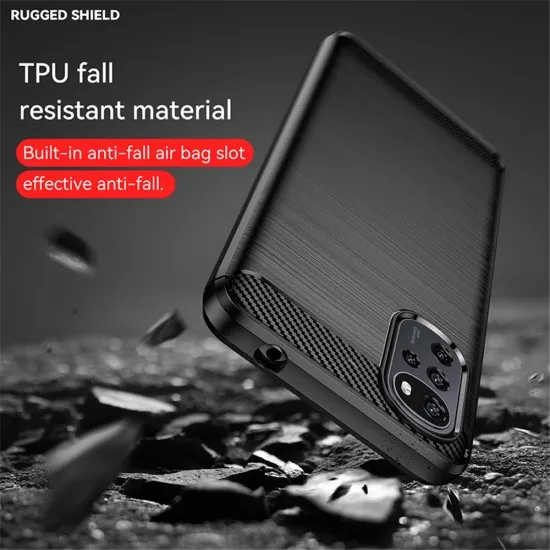Husa pentru Motorola Moto G22 - Techsuit Carbon Silicone - Black Husa pentru Motorola Moto G22 - Techsuit Carbon Silicone - Black