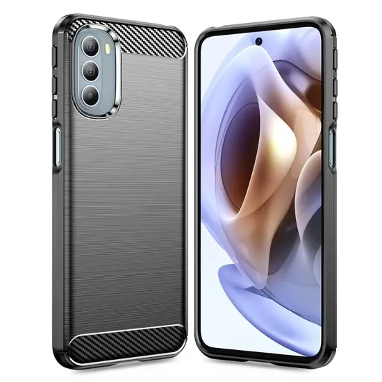 Husa pentru Motorola Moto G31 4G / Moto G41 4G - Techsuit Carbon Silicone - Black Husa pentru Motorola Moto G31 4G / Moto G41 4G - Techsuit Carbon Silicone - Black