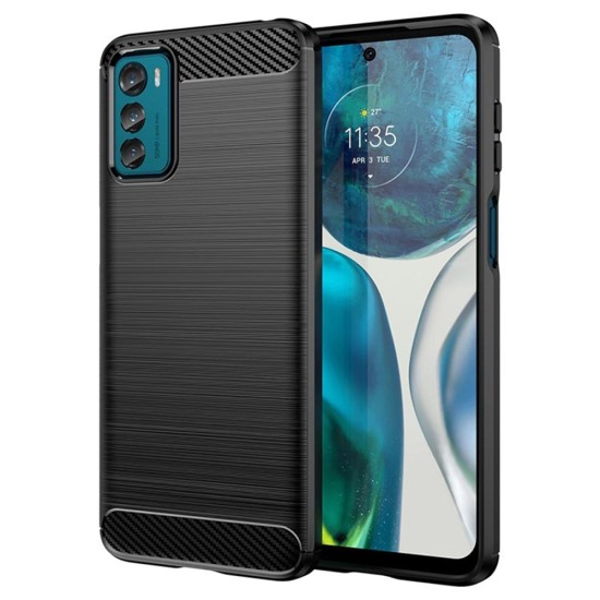 Husa pentru Motorola Moto G42 - Techsuit Carbon Silicone - Black