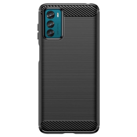 Husa pentru Motorola Moto G42 - Techsuit Carbon Silicone - Black