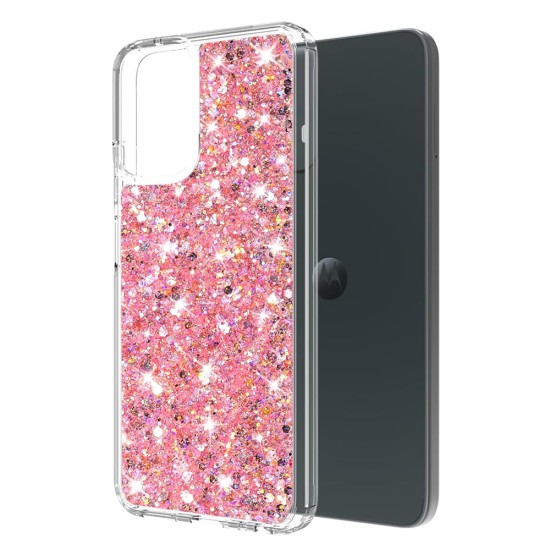 Husa pentru Motorola Moto G54 - Techsuit Sparkly Glitter - Pink